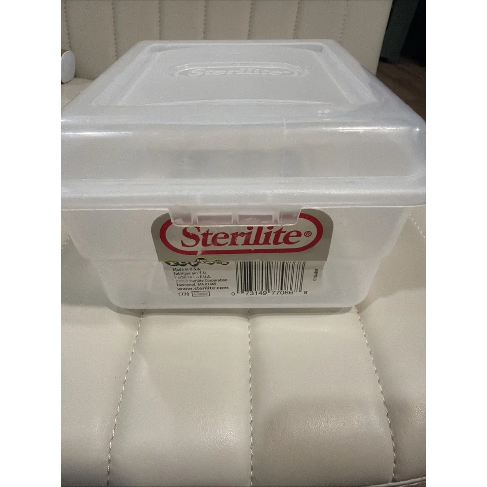 VTG Sterilite 1700 Flip Tops Clear Hinged Storage Box 7